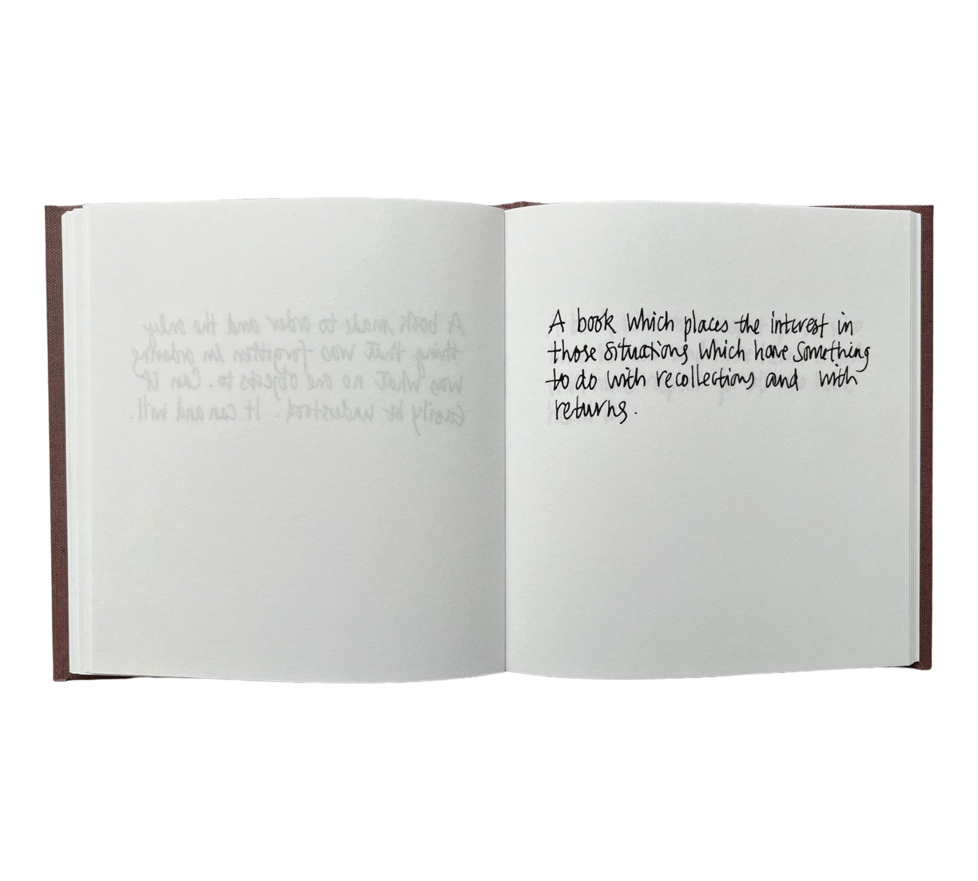 Descriptions of Literature by Gertrude Stein: Handwritten by Erica Van Horn