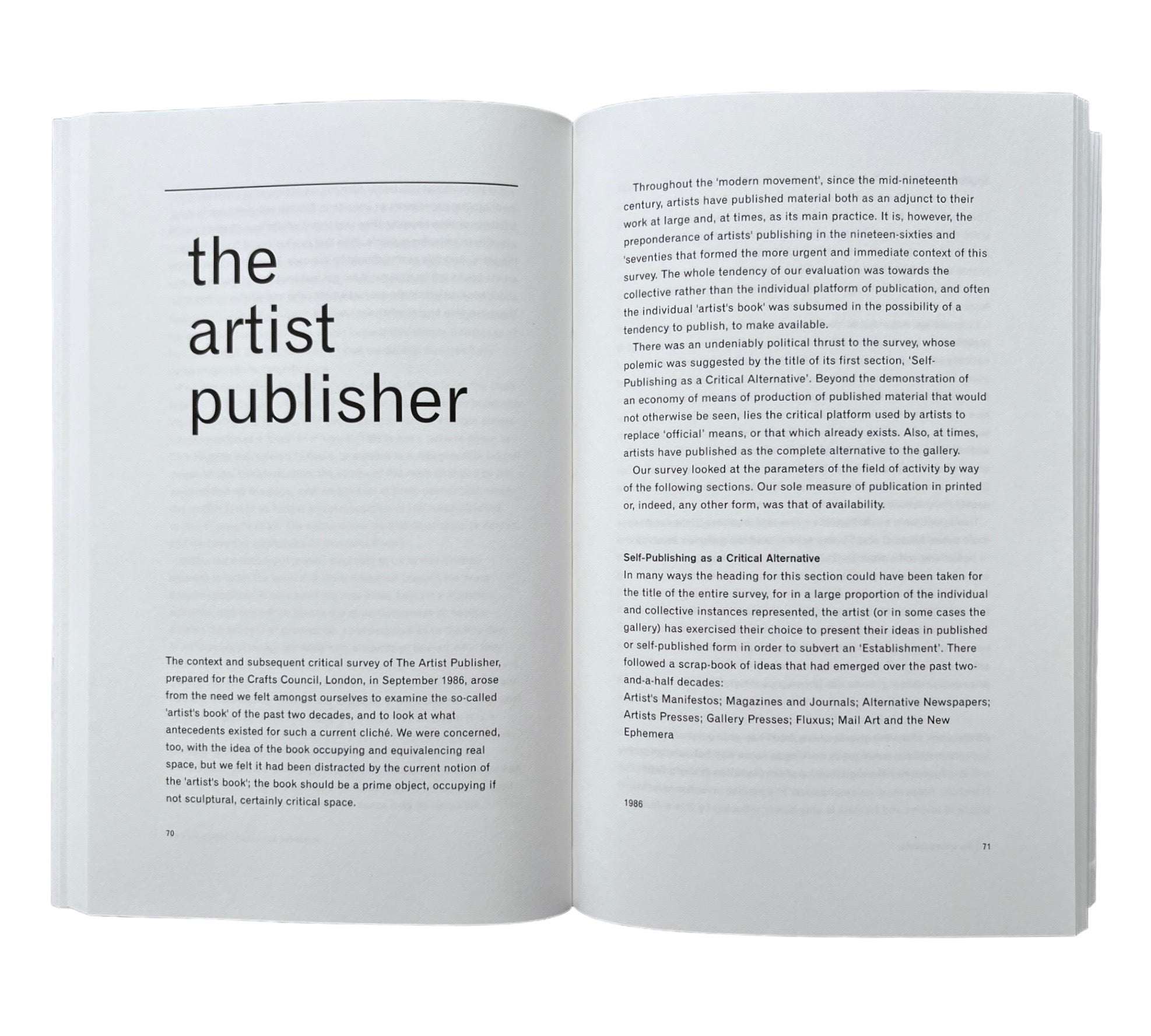 Simon Cutts: some forms of availability